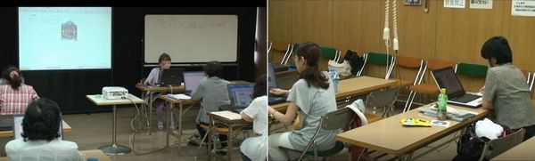 文学散歩の制作風景