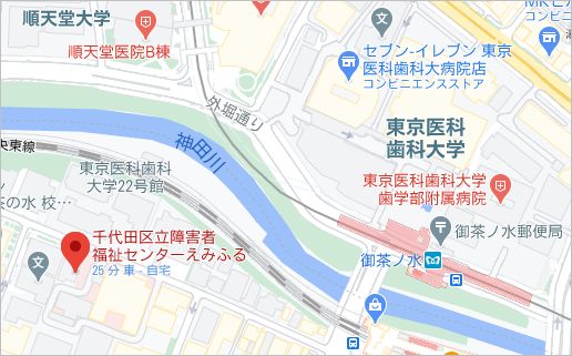 所在地のマップ